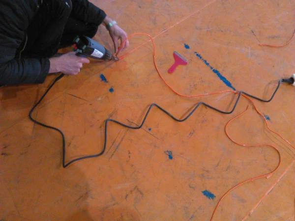 مراحل تعمیر و بازسازی کف پوش سالن چند منظوره فرهنگ (بعداز تعمیر)