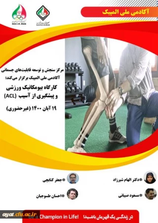 کارگاه "غیرحضوری بازگشت به ورزش (Return to sport) " آکادمی ملی المپیک