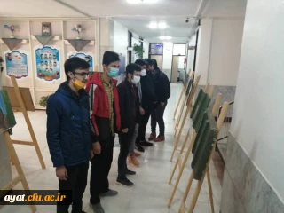 نمایشگاه نقاشی شهدا با عنوان به وقت حاج قاسم در ساختمان آموزش مرکز شهید آیت نجف آباد