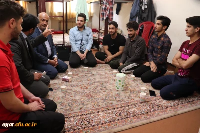 بازدید میدانی ریاست محترم مرکز جناب آقای دکتر کلانی و حراست محترم مرکز جناب آقای حسین خانی از خوابگاه ها