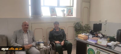 دیدار ریاست دانشگاه فرهنگیان شهید آیت با فرمانده ناحیه سپاه شهرستان نجف آباد