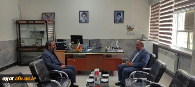 جلسه ریاست محترم دانشگاه و ریاست محترم آموزش و پرورش شهرستان پیرامون مرکز حکیم سنایی