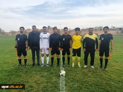 حضور آقای محسن محسنی دانشجوی رشته تربیت بدنی دانشگاه فرهنگیان شهید دکتر آیت نجف آباد در تیم داوری لیگ برتر فوتبال بزرگسالان استان اصفهان در دیدار تیم های تاراز چادگان و تارا فولاد چرمهین