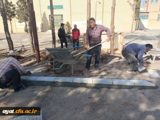 کلید زدن پروژه زمین ورزشی گرانولی در مرکز شهید آیت نجف آباد