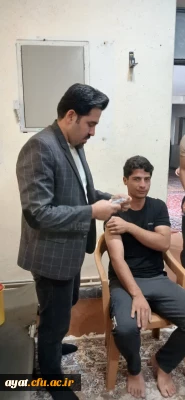 واکسیناسیون آنفلوانزا برای دانشجومعلمان مرکز شهید آیت نجف آباد