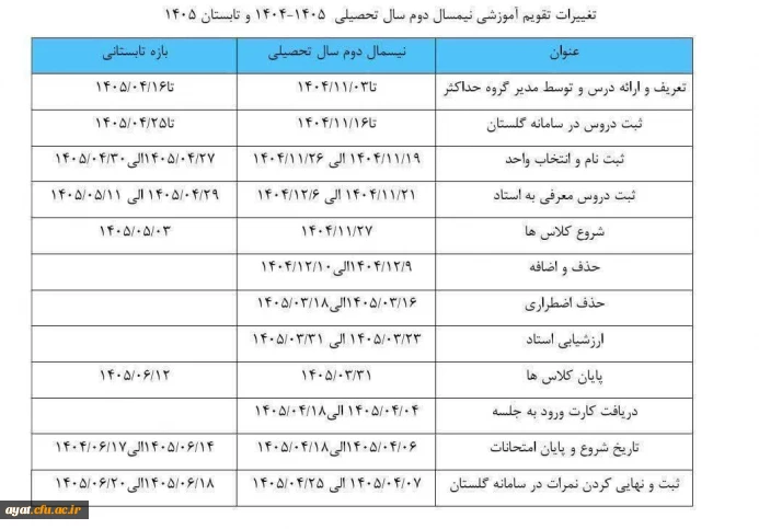 تقویم جدید آموزشی دانشگاه

تقویم جدید آموزشی دانشگاه